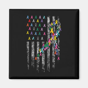 All Cancer Problems World Cancer Awareness Ribbons Magnet