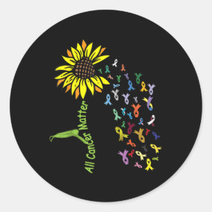 All Cancer S Awareness Day Ribbon Classic Round Sticker