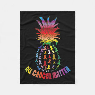 All Cancer S Awareness I World Cancer Day I Pineap Fleece Blanket