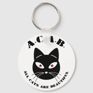 All Cats Are Beautiful Key Ring