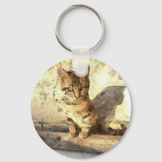 All Cats Are Black In The Dark Pencil Sketch Key Ring