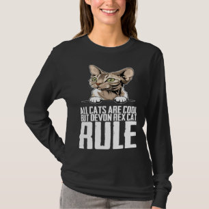 All cats are cool but devon rex cat rule T-Shirt