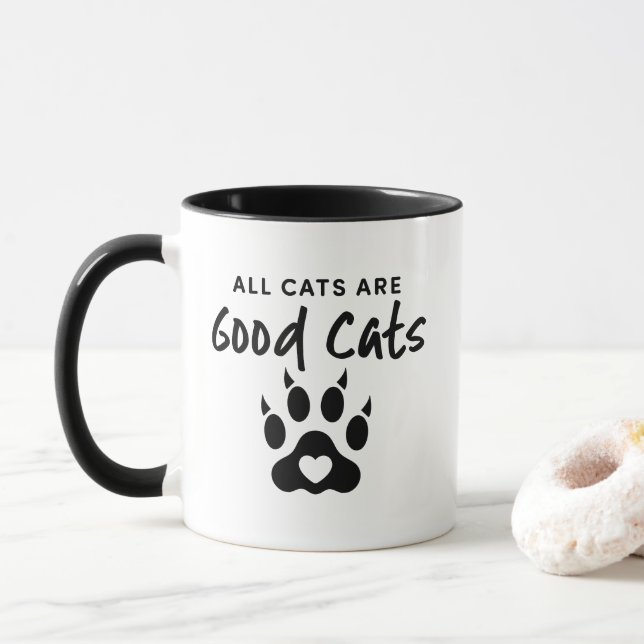 All Cats Are Good Cats Mug (With Donut)