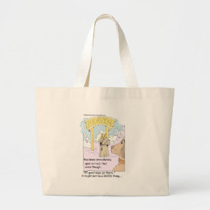 All Cats Go To Heaven? Funny Gifts & Tees Large Tote Bag
