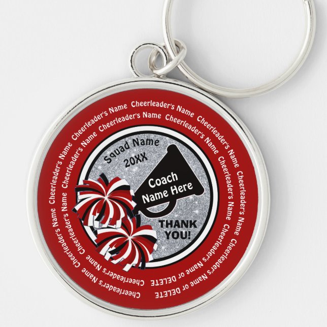 All Cheerleader's Names Cheerleading Coach Gifts Key Ring (Front)