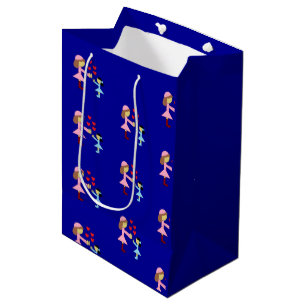 All Children Need Love: Dark Blue Medium Gift Bag