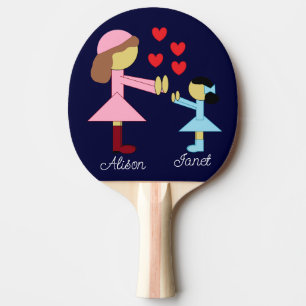 All Children Need Love: Dark Blue Ping Pong Paddle