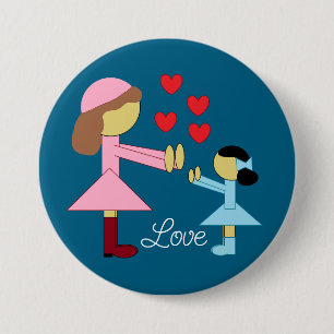 All Children Need Love: Deep Sea Blue 7.5 Cm Round Badge