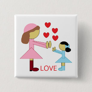 All Children Need Love: White 15 Cm Square Badge