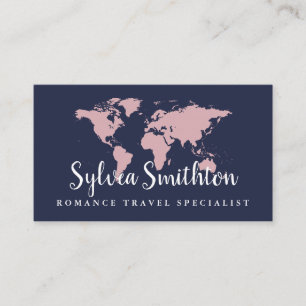 ALL COLORS EDITABLE World Map Business Card