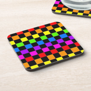 All Colours Chequered Coaster