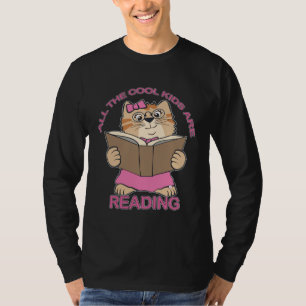 All Cool Kids Are Reading Book Nerd Reading Teach T-Shirt