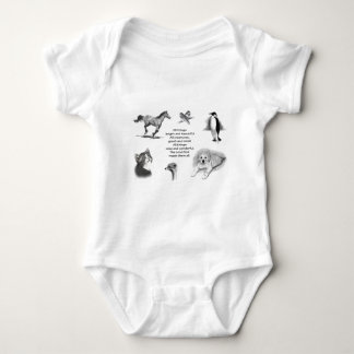 All Creatures Great And Small: Animals: Scripture Baby Bodysuit