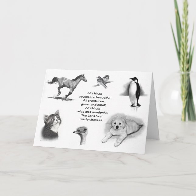 All Creatures Great And Small: Animals: Scripture Card (Front)