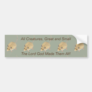All Creatures Great and Small Mouse Bumper Sticker