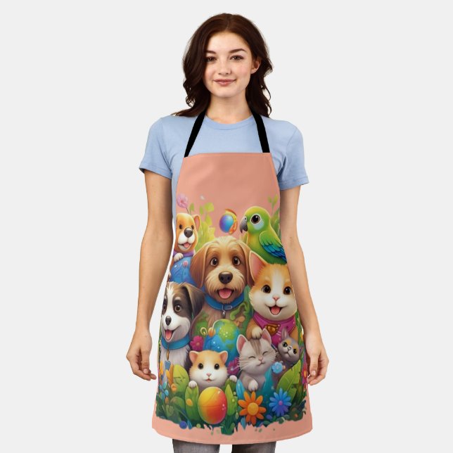 All Creatures Great & Small – Whimsical Wildlife  Apron (Worn)