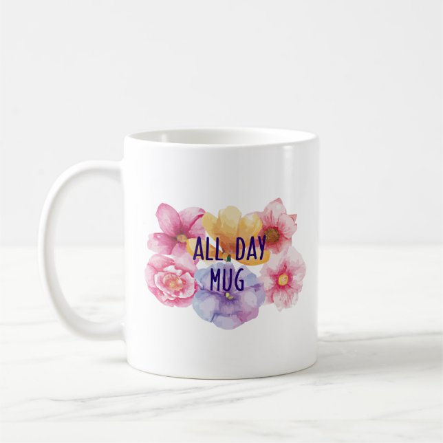 All Day Mug - Everyday style flower loving (Left)