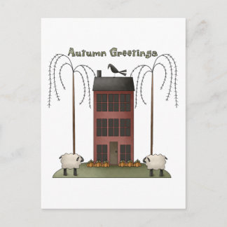 All Dem Blessings · Autumn Greetings Postcard
