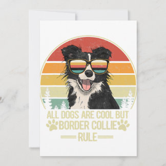all dogs are cool but border collie rule holiday card