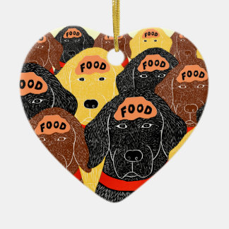 all dogs brains are about the same-Food Ceramic Tree Decoration