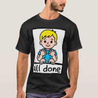 All Done Sign Language Cartoon Communication Aid A