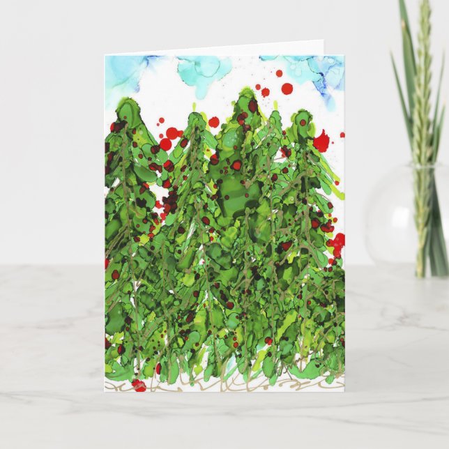 All Dressed Up for Christmas Blank Card (Front)