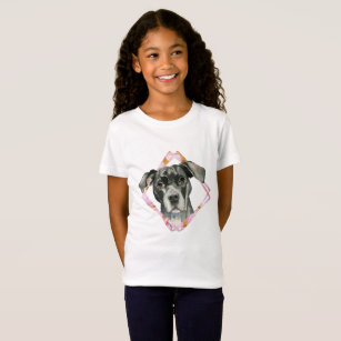 "All Ears" 2 Pit Bull Dog Watercolor Painting T-Shirt