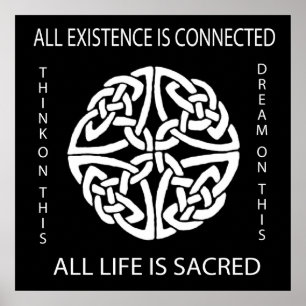ALL EXISTENCE IS CONNECTED-CELTIC POSTER-ARAARTIST POSTER