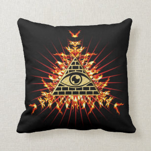 All eye of God, pyramid, foresight Cushion