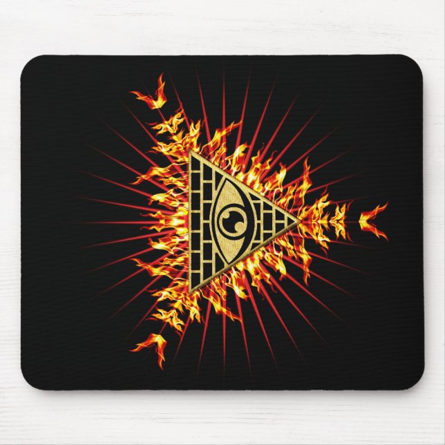 All eye of God, pyramid, foresight Mouse Pad (Front)