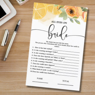 All eyes on Bride Bridal Shower Game