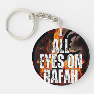 ALL EYES ON RAFAH - Rafah Gaza Palestine massacre  Key Ring