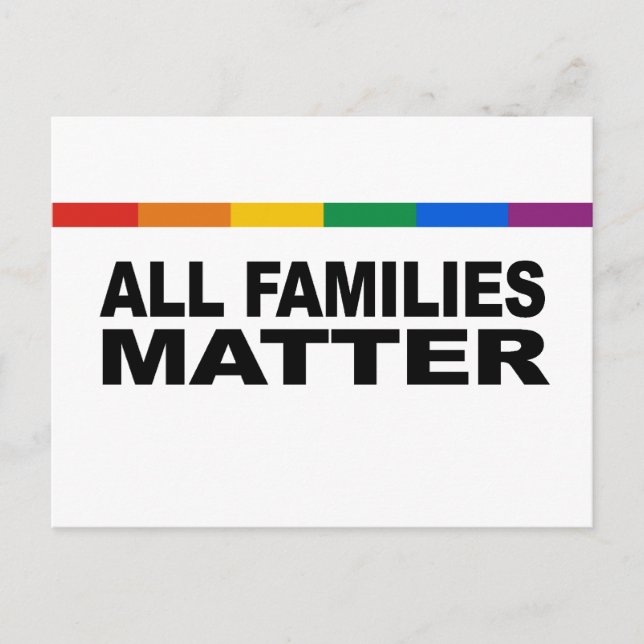 All families matter postcard (Front)