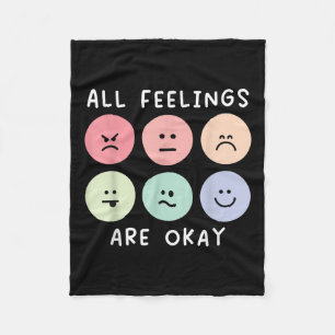 All Feelings Are Okay Suicide Awareness Mental Hea Fleece Blanket