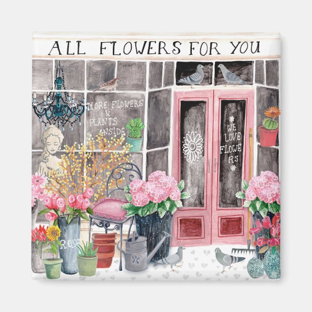 All flowers for you | Magnet (Front)