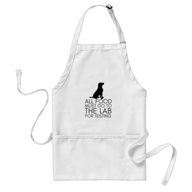 “All Food Must Go To The Lab” Adjustable Apron (Front)