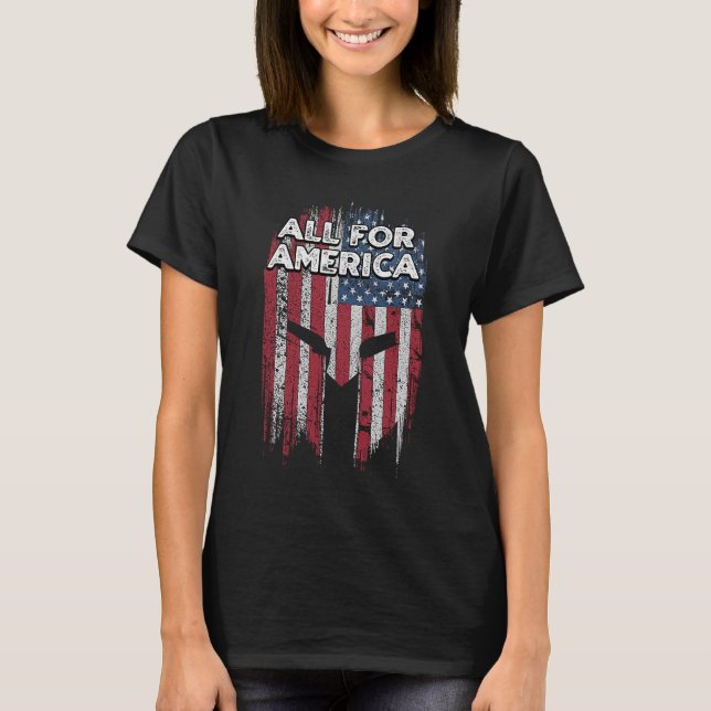 All for America Independence 4th of July Freedom T-Shirt (Front)