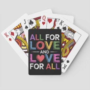 All For Love And Love For All Pride Month LGBTQ Playing Cards