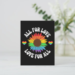 All For Love Love For All Gay Pride Month Postcard