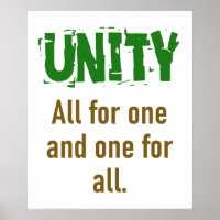 All For One And One For All - Unity Quote