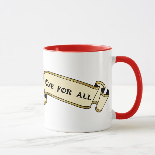 All For One, One For All banner mug (Right)