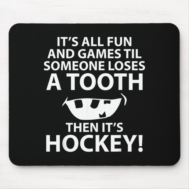 All Fun And Games Hockey Player Mouse Pad (Front)