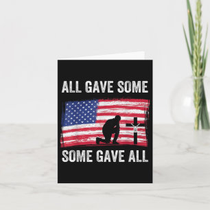 All Gave Some Some Gave All America Flag Memorial  Card