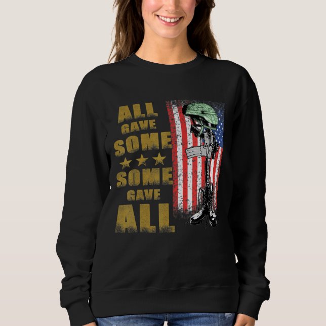 All Gave Some Some Gave All Battlefield Cross Sweatshirt (Front)