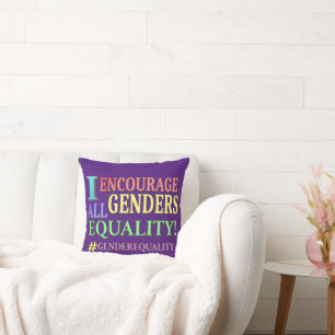 "ALL GENDERS EQUALITY" Cute Design. Buy Now Cushion