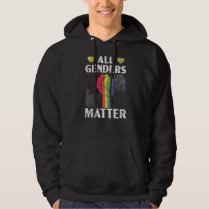 All Genders Matter Lgbtq Gender Equality Pride Par Hoodie