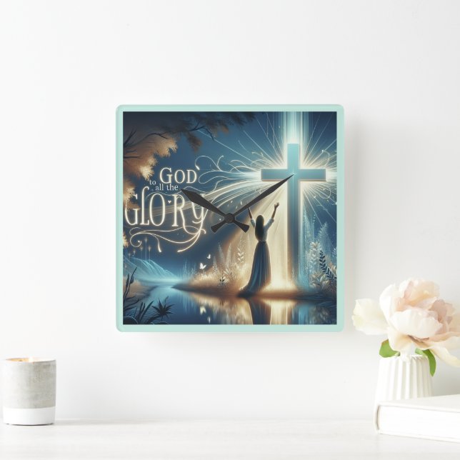 All Glory to God -large clock (Home)