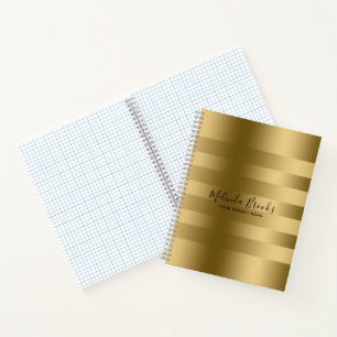 All Gold Stripes Pattern Background Notebook