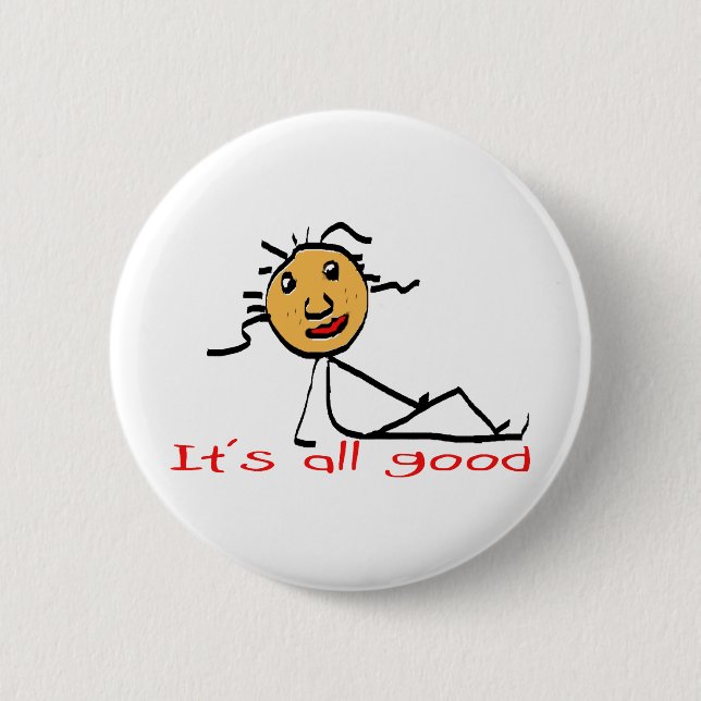 all good 6 cm round badge (Front)
