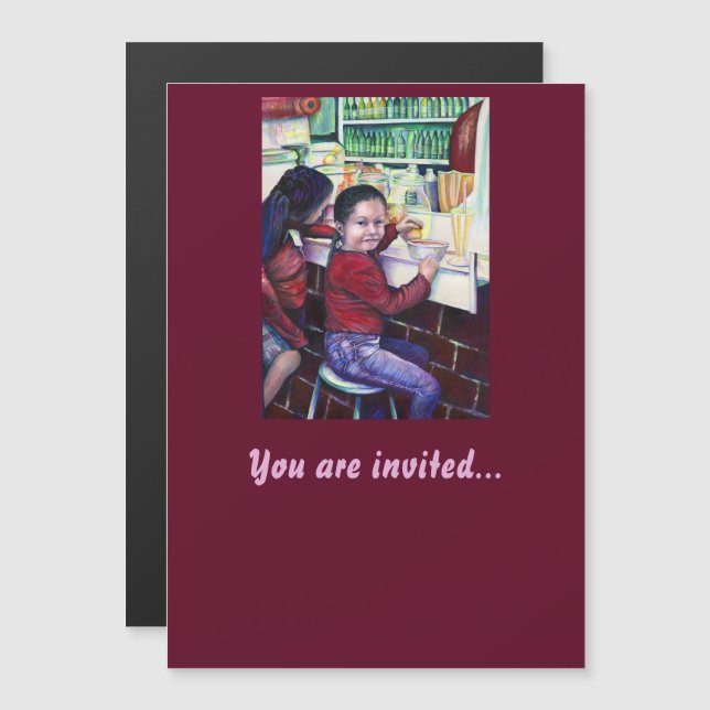 All Good Girls Get Ice Cream Magnetic Invitation (Front/Back)